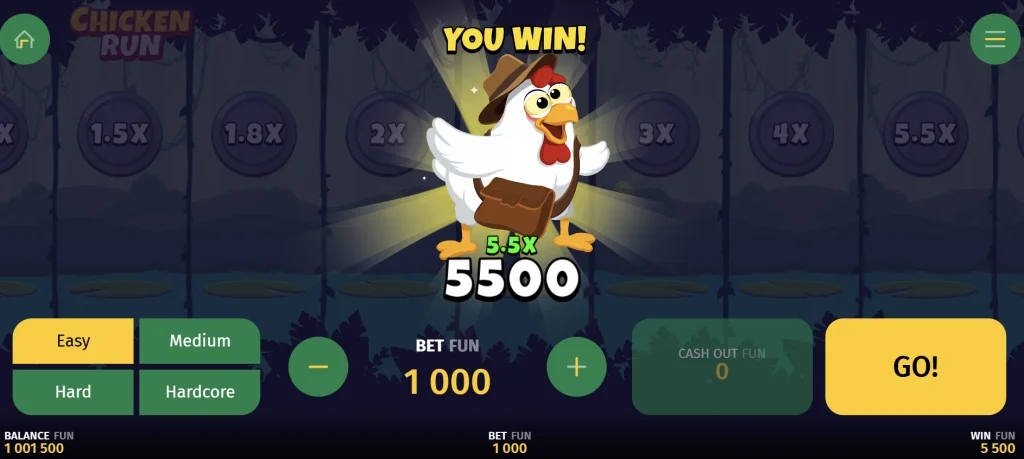 Juego de azar Chicken Run